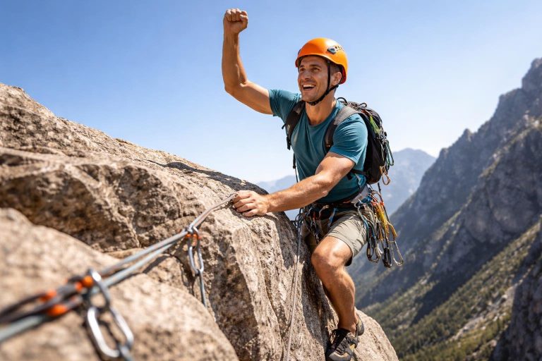 climber at the summit - featured image